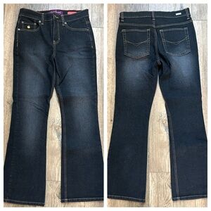 Gloria Vanderbilt Giselle Bootcut Jeans, Dark Wash, Stretch, 6 PETITE